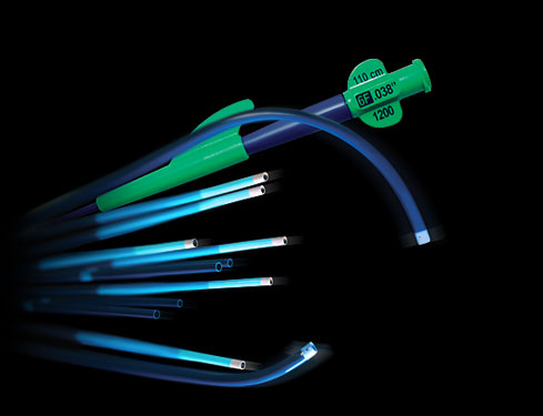 Image of Medical catheter products using In-house extrusion, braiding, coil winding, reflow, tipping, pad printing
