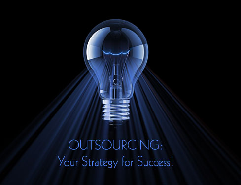 Image of light bulb and Outsourcing: your strategy for success