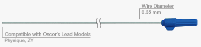 Stylets - Straight Compatible with Oscor's Lead Models Physique, ZY Wire Diameter 0.35 mm