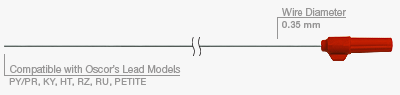 Stylets - Straight Compatible with Oscor's Lead Models PY/PR, KY, HT, RZ, RU, PETITE Wire Diameter 0.35 mm